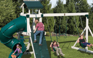 children playing on playset